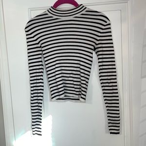 Cute Striped Turtleneck Shirt